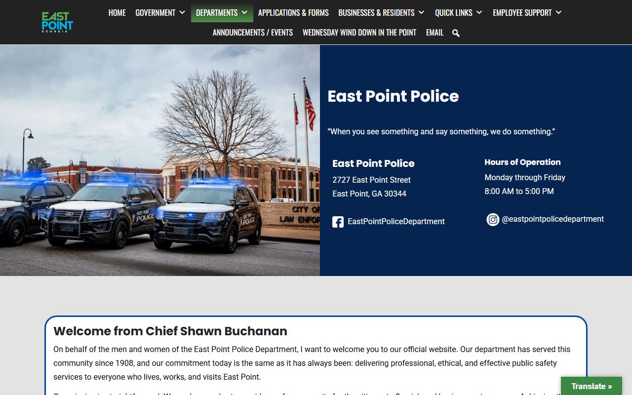 East Point booking releases police department