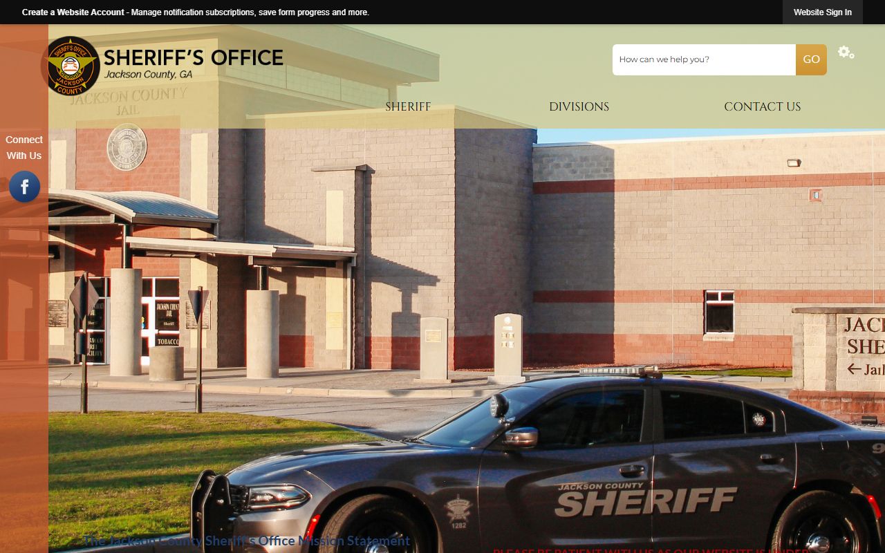 Jackson County Sheriff's Office website for booking releases and records